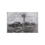 102359-S - Farm view sketch I by Mercana Studio a Hand Embellished Textured Canvas
