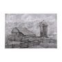 102360-L - Farm view sketch II by Mercana Studio a Hand Embellished Textured Canvas