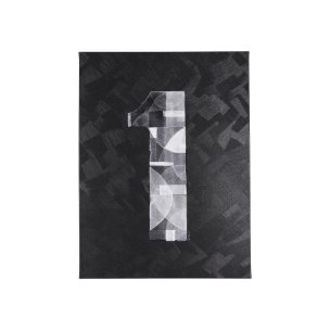 Numbers I by Mercana Studio a Hand Embellished Textured Canvas