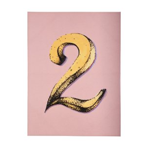 Numbers II by Mercana Studio a Hand Embellished Textured Canvas