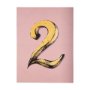 102362-L - Numbers II by Mercana Studio a Hand Embellished Textured Canvas