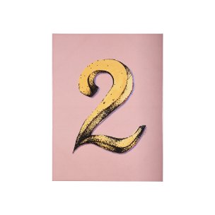 Numbers II by Mercana Studio a Hand Embellished Textured Canvas