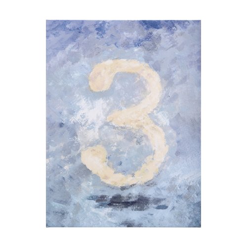 102363-L - Numbers III by Mercana Studio a Hand Embellished Textured Canvas
