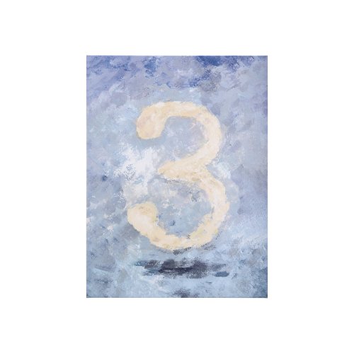 102363-S - Numbers III by Mercana Studio a Hand Embellished Textured Canvas
