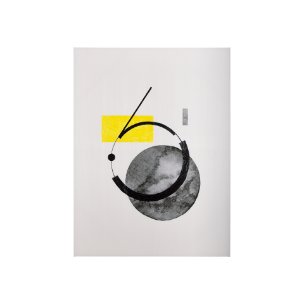 Numbers VI by Mercana Studio a Hand Embellished Textured Canvas