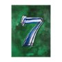 102367-L - Numbers VII by Mercana Studio a Hand Embellished Textured Canvas