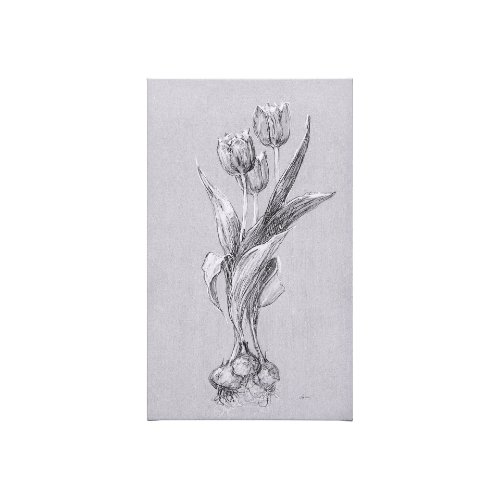 102371-S - Botanical sketches I (Grey) by Mercana Studio a Hand Embellished Textured Canvas