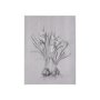 102375-S - Botanical sketches V (Grey) by Mercana Studio a Hand Embellished Textured Canvas