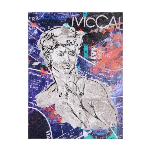 102379-L - Graffiti sculpture III by Mercana Studio a Hand Embellished Textured Canvas
