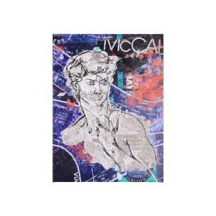 Graffiti sculpture III by Mercana Studio a Hand Embellished Textured Canvas
