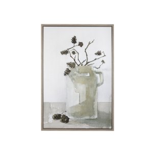Earthenware Jug (20 x 30) a Hand Embellished Textured Framed Canvas