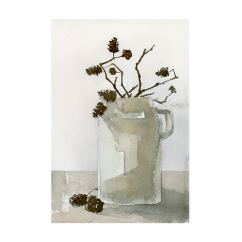 102386-L - Earthenware by Mercana Studio a Hand Embellished Textured Canvas