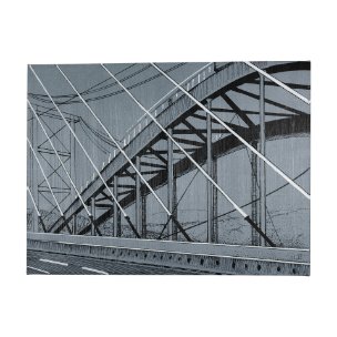 Bridge II by Mercana Studio a Hand Embellished Textured Canvas