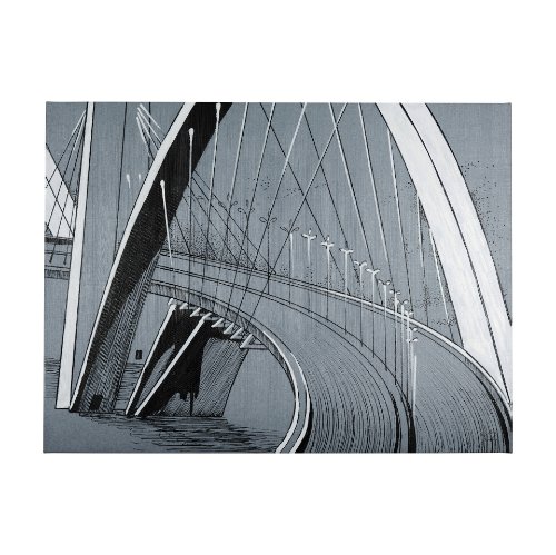 102408-L - Bridge III by Mercana Studio a Hand Embellished Textured Canvas