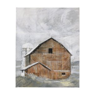 Old Barn I by Mercana Studio a Hand Embellished Textured Canvas