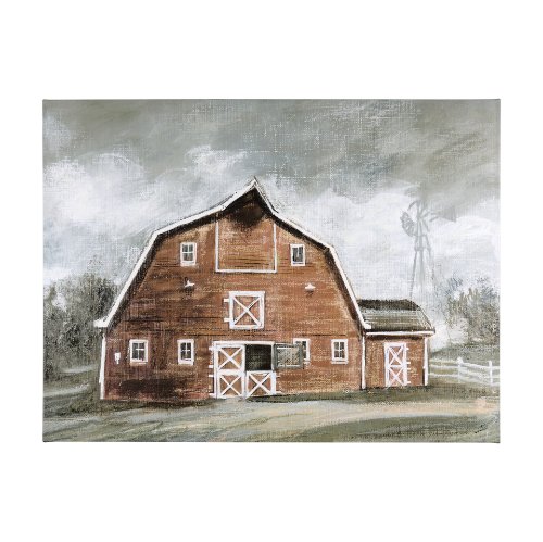 102412-L - Old Barn IV by Mercana Studio a Hand Embellished Textured Canvas