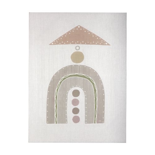 102416-L - Pavilion Neutral I by Mercana Studio a Hand Embellished Textured Canvas