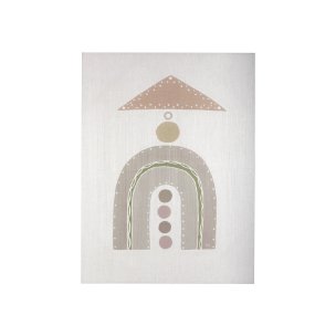 Pavilion Neutral I by Mercana Studio a Hand Embellished Textured Canvas