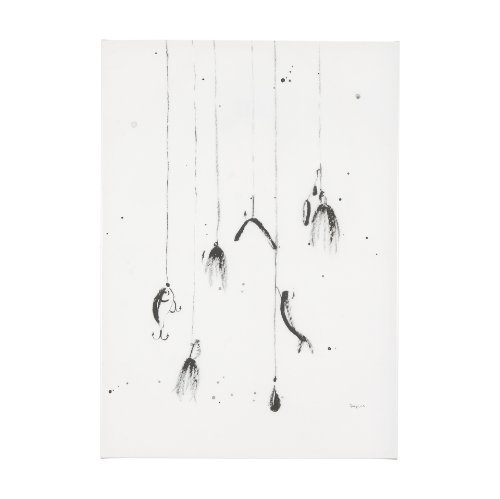 102418-L - Fishing Lure by Mercana Studio a Hand Embellished Textured Canvas