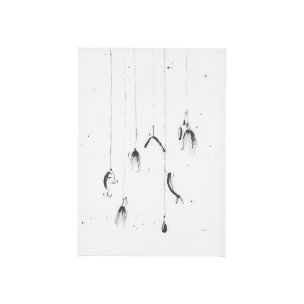 Fishing Lure by Mercana Studio a Hand Embellished Textured Canvas