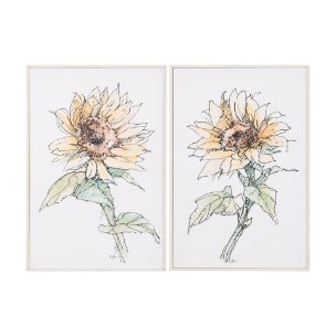 Sunflower I by Mercana Studio a Hand Embellished Textured Framed Art Print