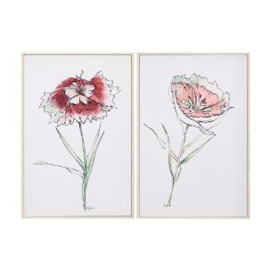 Dianthus I by Mercana Studio a Hand Embellished Textured Framed Art Print