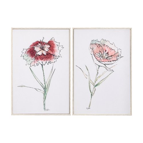 13656 - Dianthus I by Mercana Studio a Hand Embellished Textured Framed Art Print