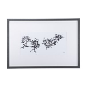 Cherry Blossom I by Mercana Studio a Hand Embellished Textured Framed Art Print Matted under Glass