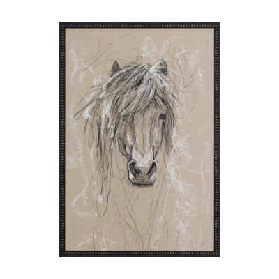 14478 - Sketch of Animal VI (Pony) by Mercana Studio Hand Embellished Framed Art Print Matted under Glass