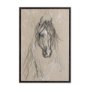 14479 - Sketch of Animal VII (Horse) by Mercana Studio a Hand Embellished Textured Framed Art Print