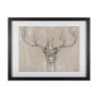 14481 - Sketch of animal II (Caribou) by Mercana Studio Hand Embellished Framed Art Print Matted under Glass