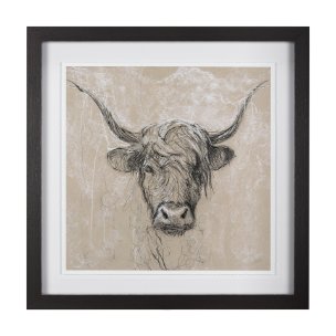 Sketch of Animal VIII by Mercana Studio Hand Embellished Framed Art Print Matted under Glass