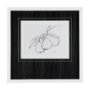 14491 - Fruit Sketch Pear by Mercana Studio a Hand Embellished Textured Framed Art Print Matted under Glass