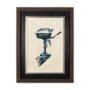 14503 - Vintage Motor II by Mercana Studio a Hand Embellished Textured Framed Art Print