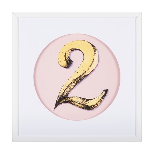 14505 - Numbers II by Mercana Studio a Hand Embellished Textured Framed Art Print Matted under Glass