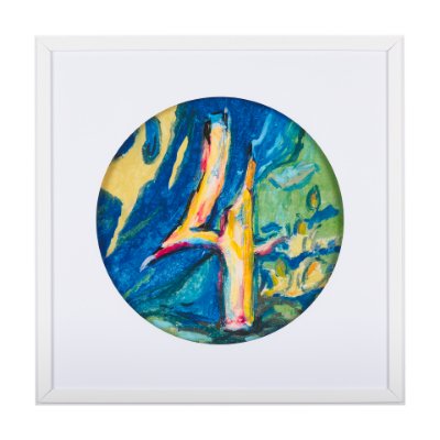 14507 - Numbers IV by Mercana Studio a Hand Embellished Textured Framed Art Print Matted under Glass