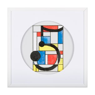 Numbers V by Mercana Studio a Hand Embellished Textured Framed Art Print Matted under Glass