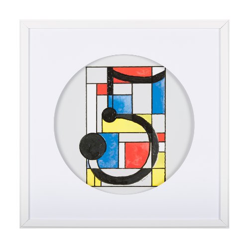 14508 - Numbers V by Mercana Studio a Hand Embellished Textured Framed Art Print Matted under Glass
