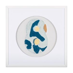 Numbers VIII by Mercana Studio a Hand Embellished Textured Framed Art Print Matted under Glass