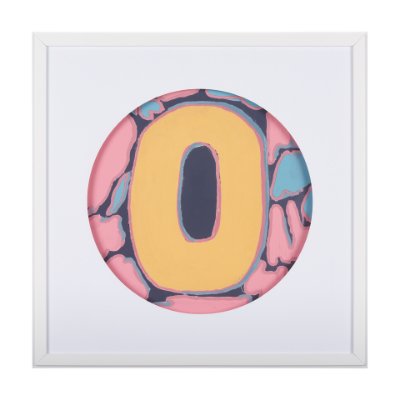 14513 - Numbers X by Mercana Studio a Hand Embellished Textured Framed Art Print Matted under Glass