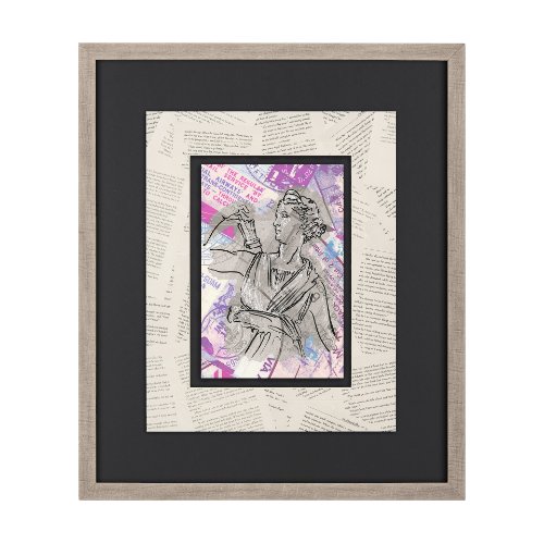 14514 - Graffiti sculpture I by Mercana Studio Hand Embellished Textured Framed Art Print Matted under Glass