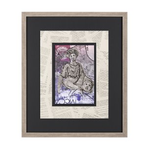 Graffiti sculpture II by Mercana Studio Hand Embellished Textured Framed Art Print Matted under Glas
