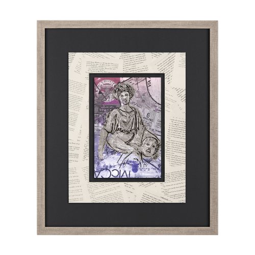 14515 - Graffiti sculpture II by Mercana Studio Hand Embellished Textured Framed Art Print Matted under Glas