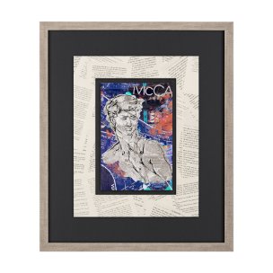 Graffiti sculpture III by Mercana Studio Hand Embellished Framed Art Print Matted under Glass