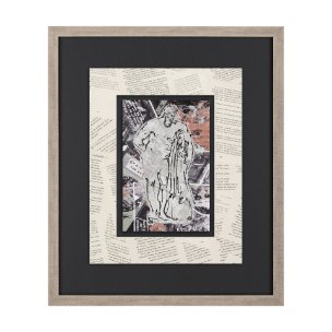 Graffiti sculpture VI by Mercana Studio Hand Embellished Textured Framed Art Print Matted under Glas