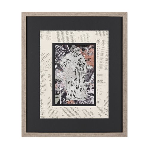 14519 - Graffiti sculpture VI by Mercana Studio Hand Embellished Textured Framed Art Print Matted under Glas