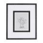 14538 - Botanical sketches V (Grey) by Mercana Studio Hand Embellished Framed Art Print Matted under Glass