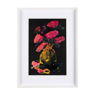 Midnight Flower I  by Mercana Studio a Framed Art Print Matted under Glass