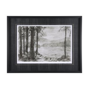 West coast chronicles I by Mercana Studio Hand Embellished Framed Art Print Matted under Glass