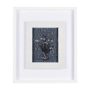 Botanical sketchesVI (Blue) by Mercana Studio Hand Embellished Framed Art Print Matted under Glass